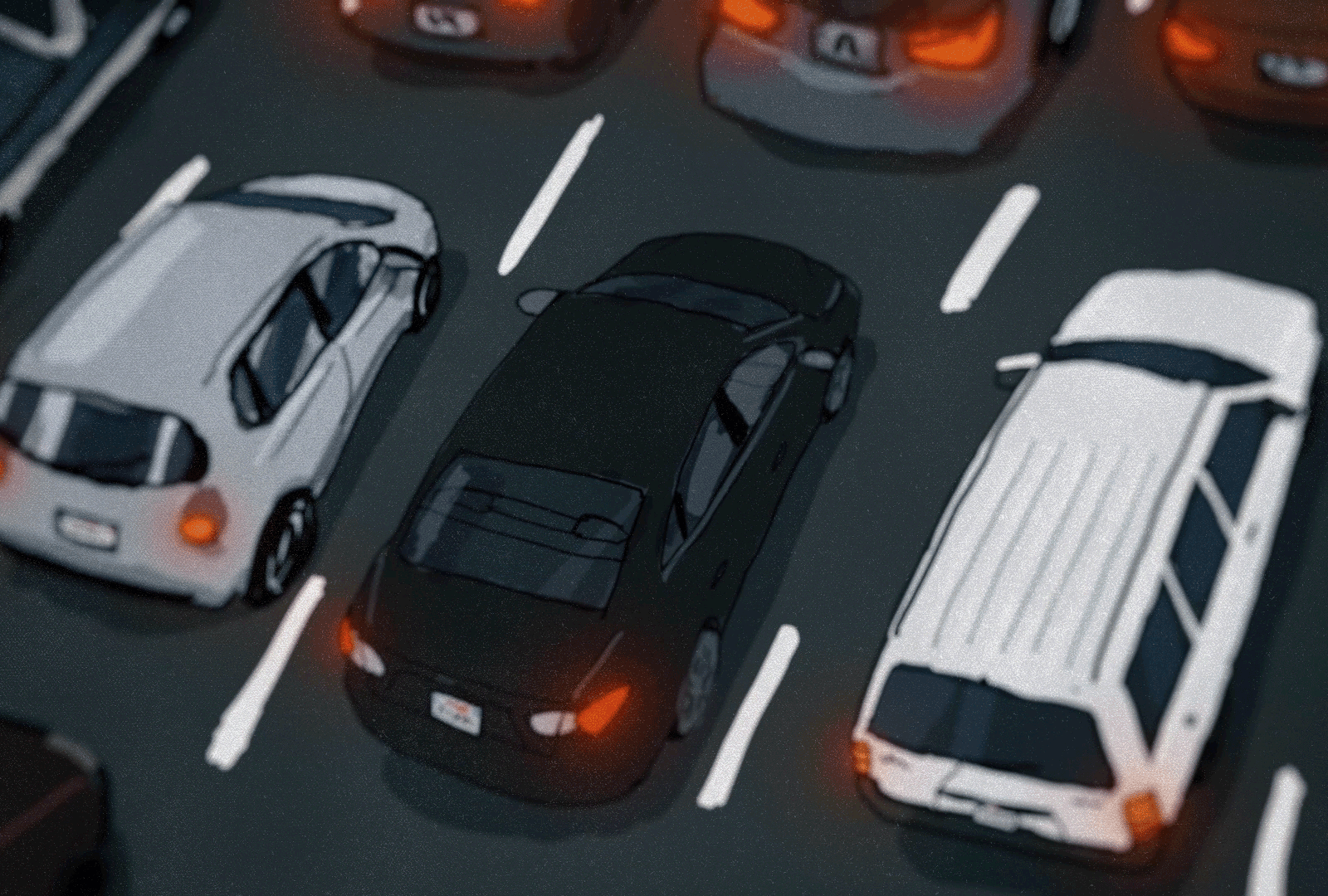 Traffic, for LA County's Public Health 2d 2d animation after effects animation cars cel cel animation illustration motion motion graphics traffic watercolor