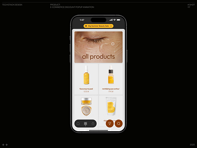 E-commerce Discount Pop-up Animation animation app app design application design discount popup e commerce pop up sale summer sale ui ui design ux