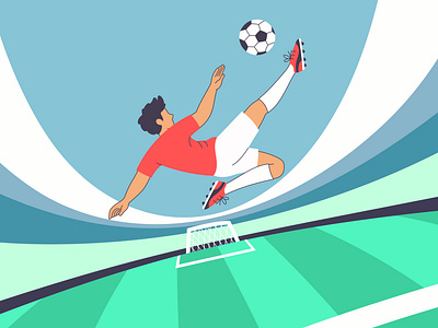 Soccer Illustration ball character design field football game illustration soccer sport stadium teamsport