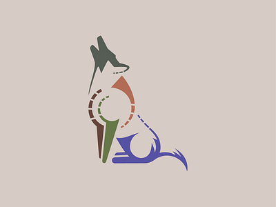 Howling Lonely Wolf Logo Design animal illustration animal logo design forest howlingwolf logo design logotype minimalist nature logo wildlife logo wolf wolf art