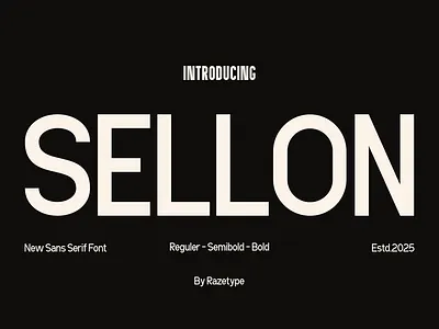Sellon Font brand identity branding clarity clean contemporary corporate editorial font font family fonts food headline lettering magazine modern packaging poster sleek sophistication typography