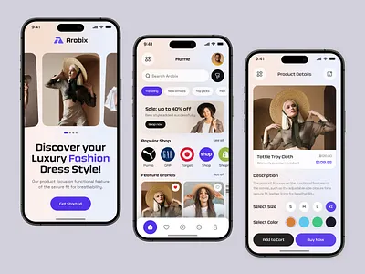 E-commerce Mobile App Design 3d animation branding design digital store e commerce ecommerce ecommerce app fashion fashion app graphic design mobile mobile app design shop shoping shopping app store ui ux web store