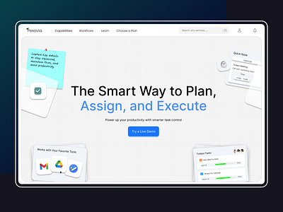 ChronoTask — Smart Task Management Landing Page branding chronotask cleanui crm dashboard design figma figmadesign illustration minimaldesign ui uidesign uxdesign