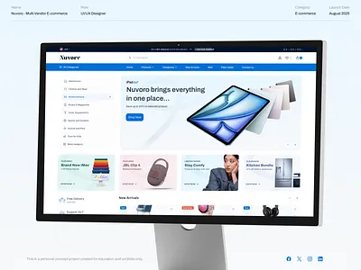 Multivendor E-commerce Platform buyer clean ecommerce ecommerce homepage electronics landing page marketplace minimal multi purpose multi vendor multipurpose online shop products shop shopping ui user experience user interface ux website design