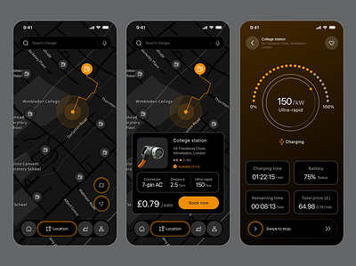 ChargeMate App Exploration creativeprocess designcommunity designmatters designthinking digitaldesign mobiledesign opentowork productdesign uidesign uxdesign