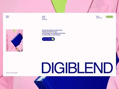 DIGIBLEND / Digital agency website agency colorfull corporate website creative agency digital agency homepage main screen modern ui ui ux ui web design website