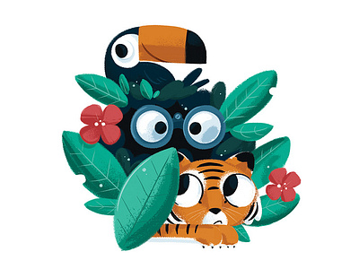 Jungle 3d animation app branding design flat graphic design icon illustration illustrator logo minimal motion graphics typography ui ux vector web web design website