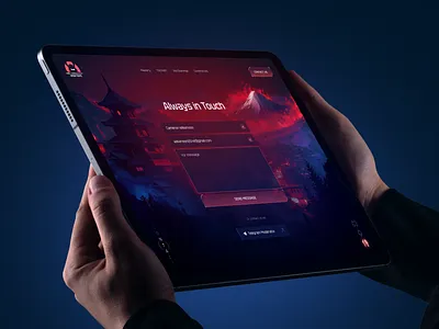 Minimal Contact Form UI – Dark Website Design clean ui contact form contact form ui dark mode ui digital art form design futuristic gaming landing page landing page design minimal ui design modern web design ux design website design