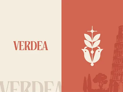 VERDEA 2025 bird branding christian cultural design europe god graphic design illustration italy logo minimal logo pisa tredition typography vector vitaliano