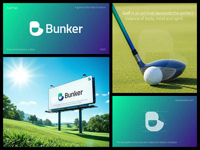 B golf logo b golf balls b golf logo billboard branding business golf ball golf logo golf stick gradient icon letter b letter b golf logo logo design logo grid minimal modern simple sports vector web