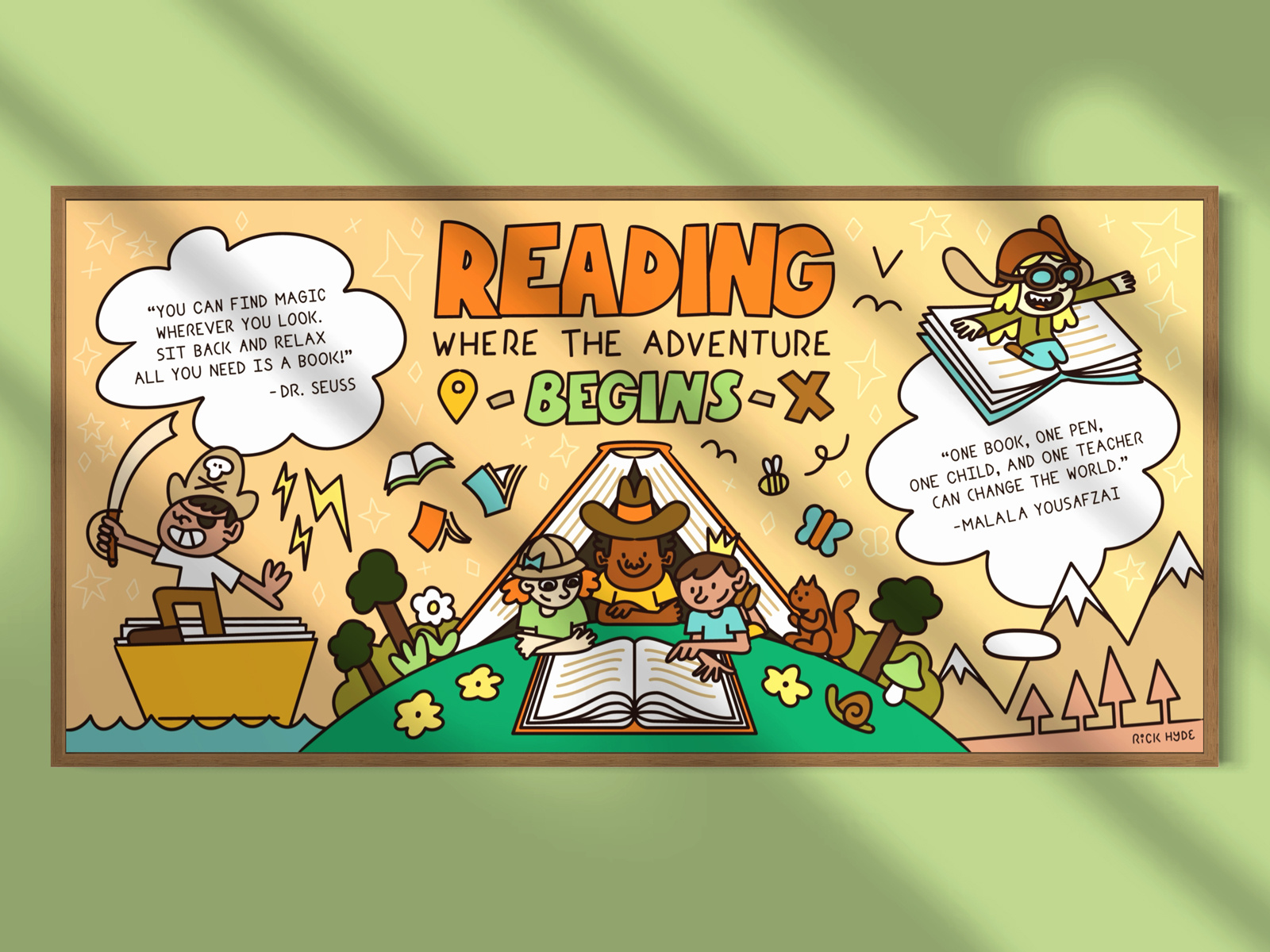 School Library Poster adventure character design childrens book childrens book illustration childrens illustration childrens illustrator digital art drawing illustration kidlit kidlit art kidlit illustration kids books kids illustration picture book picture book illustration picture books poster design procreate sketch