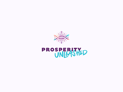 prosperity unleashed logo. custom type design dna expansion graphic design hand lettering lettering logo logo design logo mark logotype typography