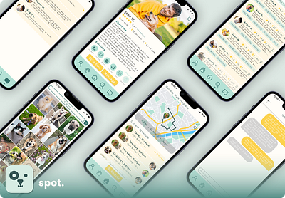 Spot- Dog Walking App Case Study ui ux