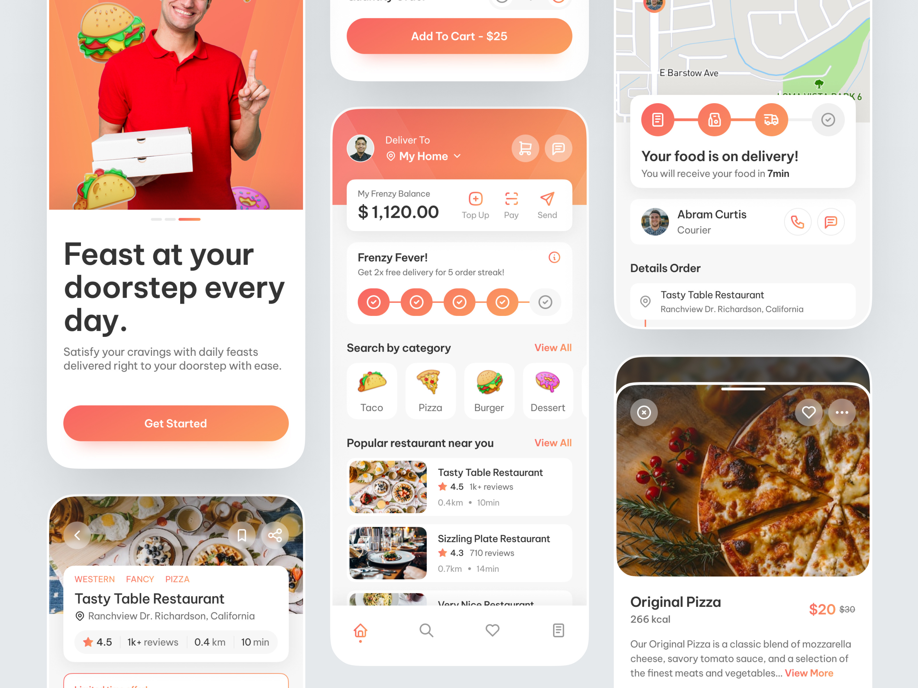 FeastFrenzy - Food Delivery App by Dhira Danuarta for Caraka on Dribbble