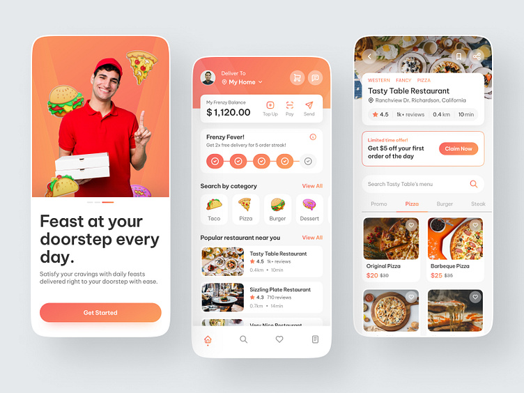 FeastFrenzy - Food Delivery App by Dhira Danuarta ☀ for ever. on Dribbble