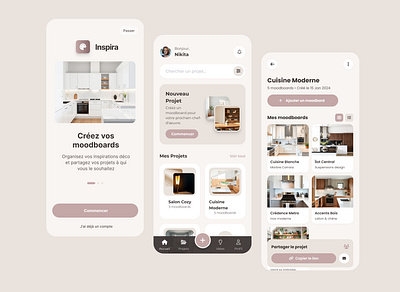 Inspira branding decoration mobile app ui ux