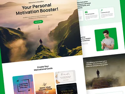 Motivational Landing Page figma landing page ui