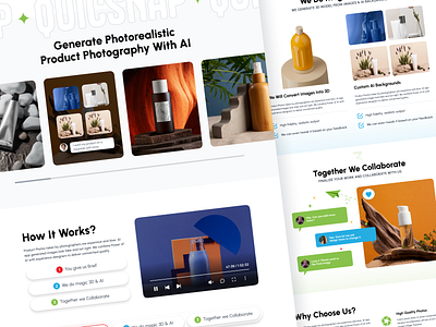 AI Image Landing Page UI landing page ui website