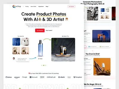 AI Tool Landing Page UI ai figma landing page ui website