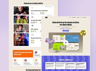 Landing page for creative marketing agency advertising agency branding design marketing promotion ui web design