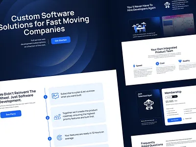 Software Company Landing Page figma landing page ui