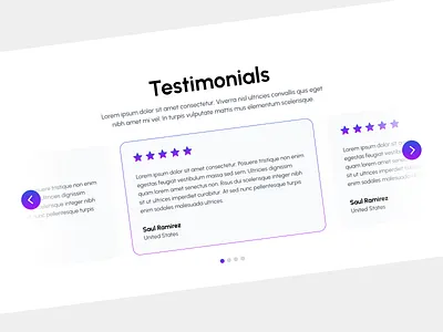 Testimonial UI figma landing page ui