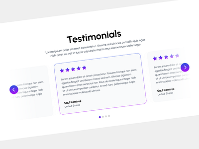 Testimonial UI figma landing page ui