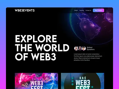 Web3 Landing Page UI dark theme landing page web3