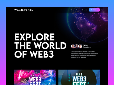 Web3 Landing Page UI dark theme landing page web3