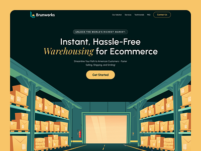 Storage Company Landing Page UI figma landing page ui