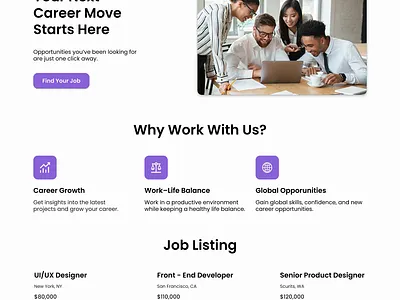Day 50 Job Listing or Hiring Page daily daily ui dailyui design ui uichallenge