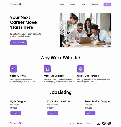 Day 50 Job Listing or Hiring Page daily daily ui dailyui design ui uichallenge