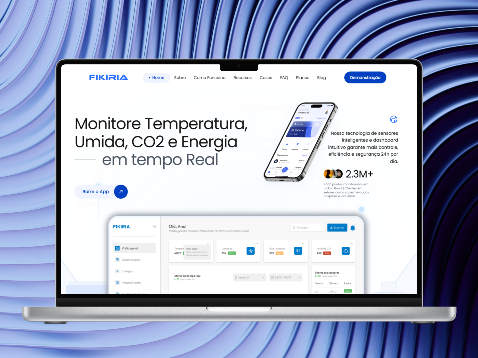 Fikiria – SaaS landing page in Framer with CMS figma framer ui ux