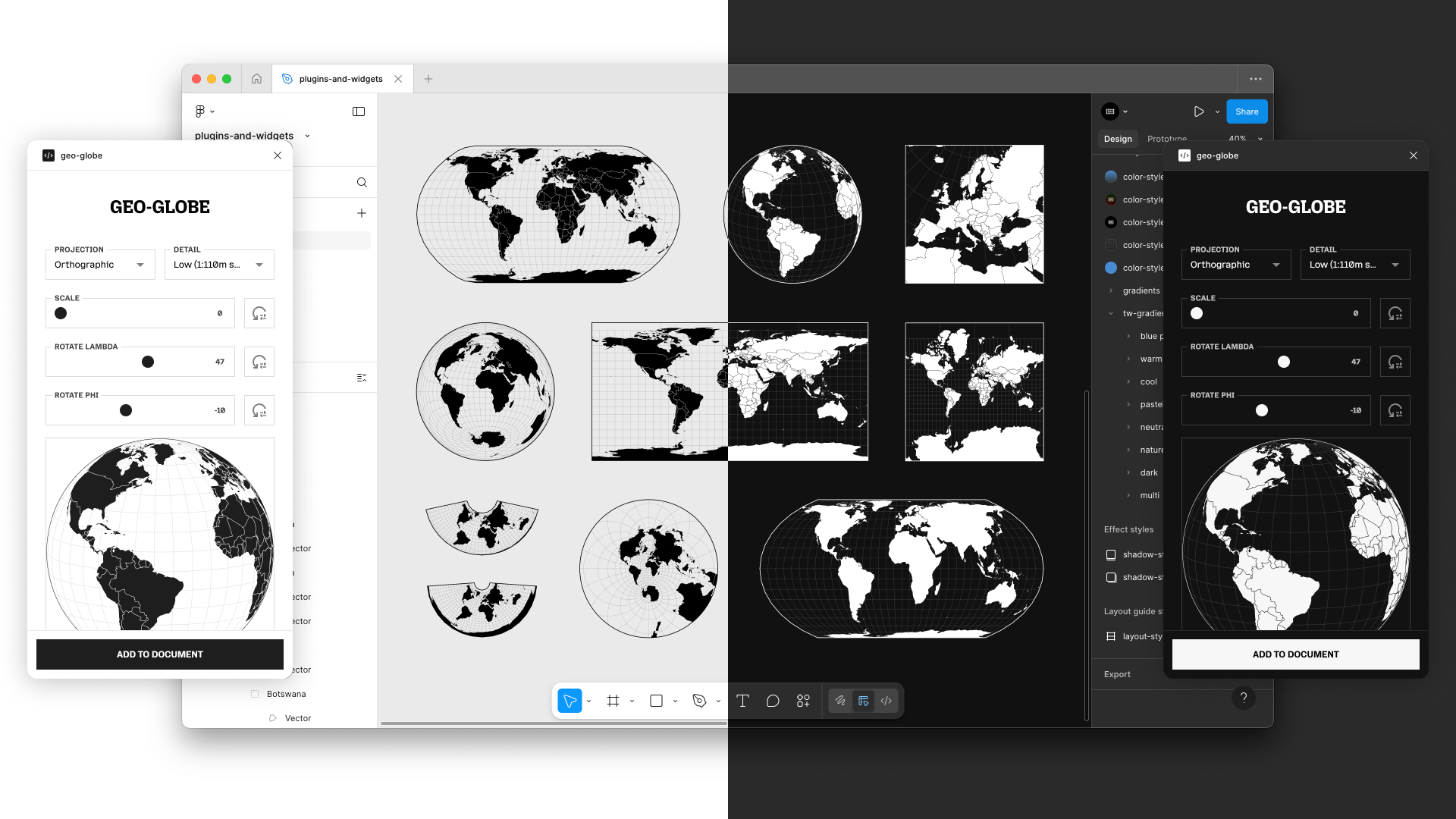 Geo Globe figma globe vector map design