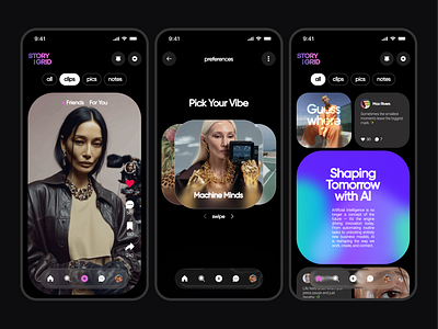 Social Media & Community App android app design follow homescreen instagram ios media media app mobile network popular post profile page social social app social feed tiktok trending ui ui ux