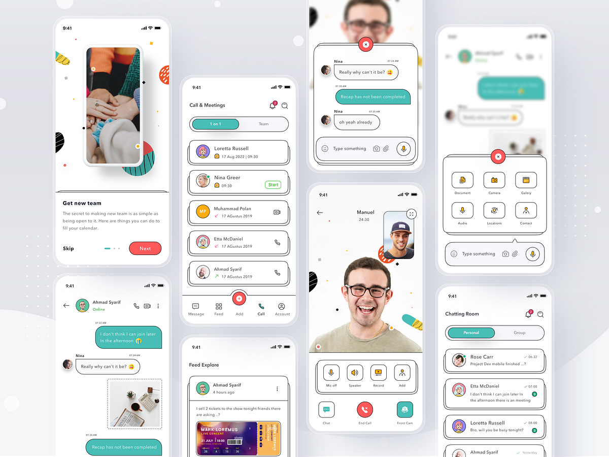 Ui / UX Component - Chat App by Pelorous on Dribbble