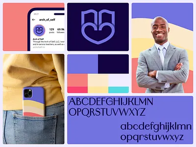 Arch of Self | Visual Identity b2b branding b2c logo book branding branding and identity dtc branding health branding heart identity identity branding illustration logo design logo design branding logotype mental pattern school