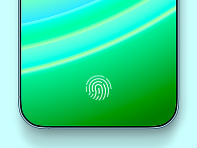 Future iPhone Concept - Bottom apple design fingerprint gradient illustration industrial design ios iphone mobile touch id wallpaper