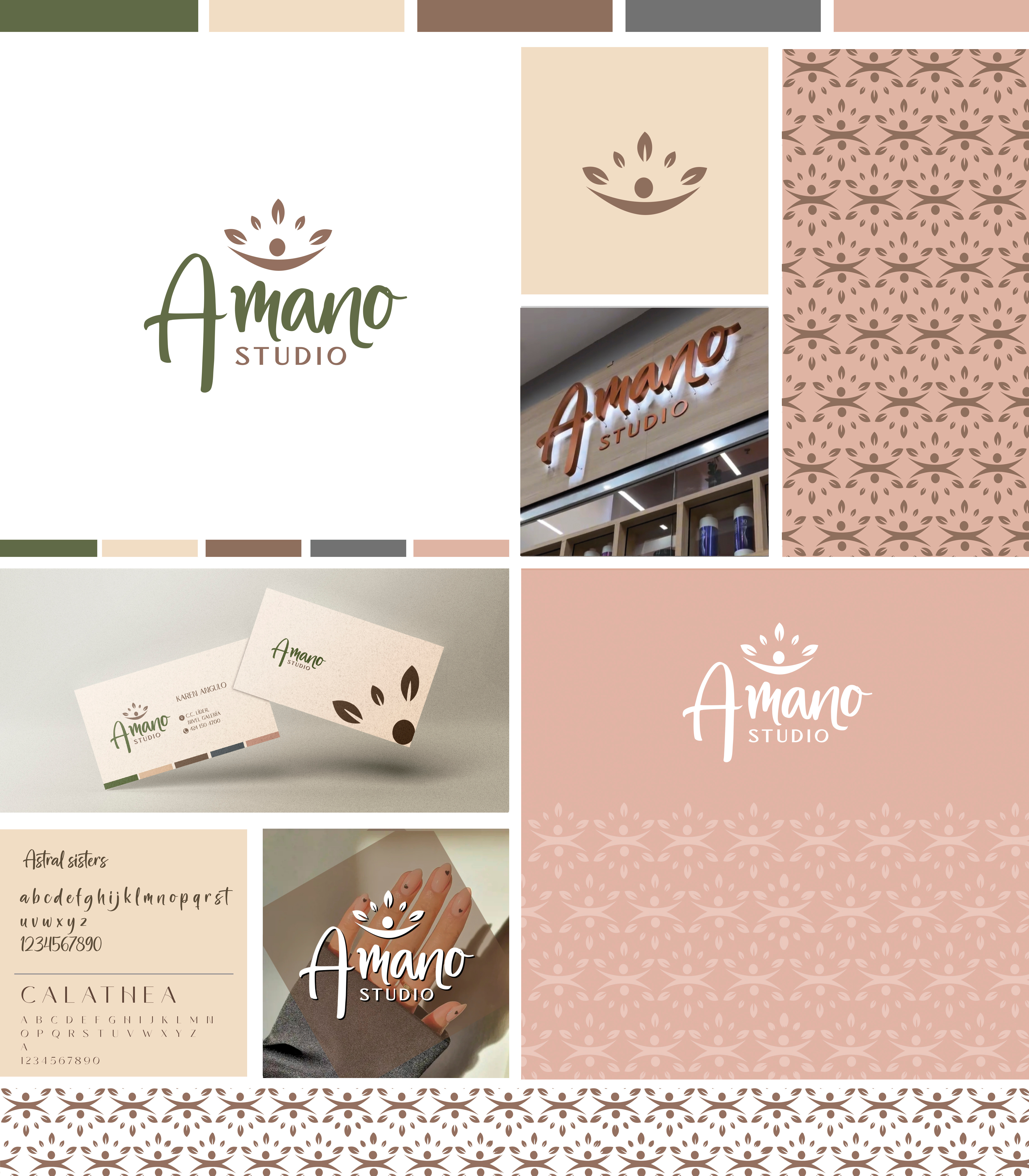 Diseño de Iogo para A mano studio elaborado en Adobe Illustrator branding design graphic design logo typography vector