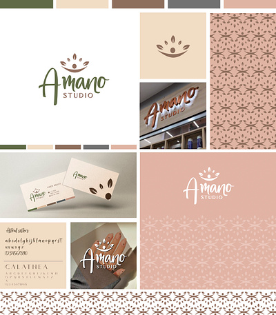 Diseño de Iogo para A mano studio elaborado en Adobe Illustrator branding design graphic design logo typography vector