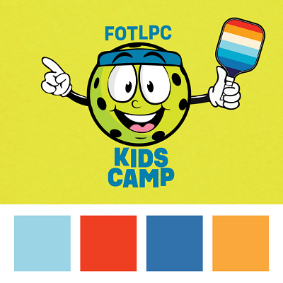 Foot of the Lake Kids Camp Logo Mascot art direction branding graphic design illustration logo mascot typography vector