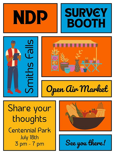Open Air Market Promo Example activism campaign design community event event flyer graphic design local event nonprofit design poster design social media design visual design