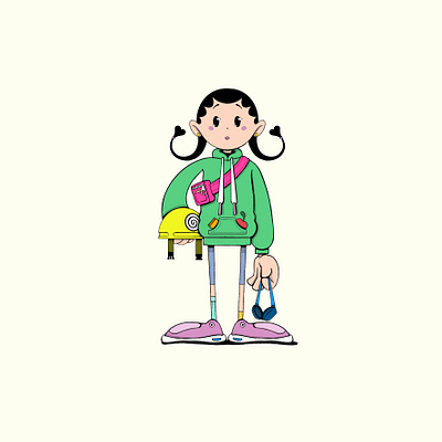 Triathlon Tina 2d cartoon characterdesign concept illustration sketch socialmedia web3