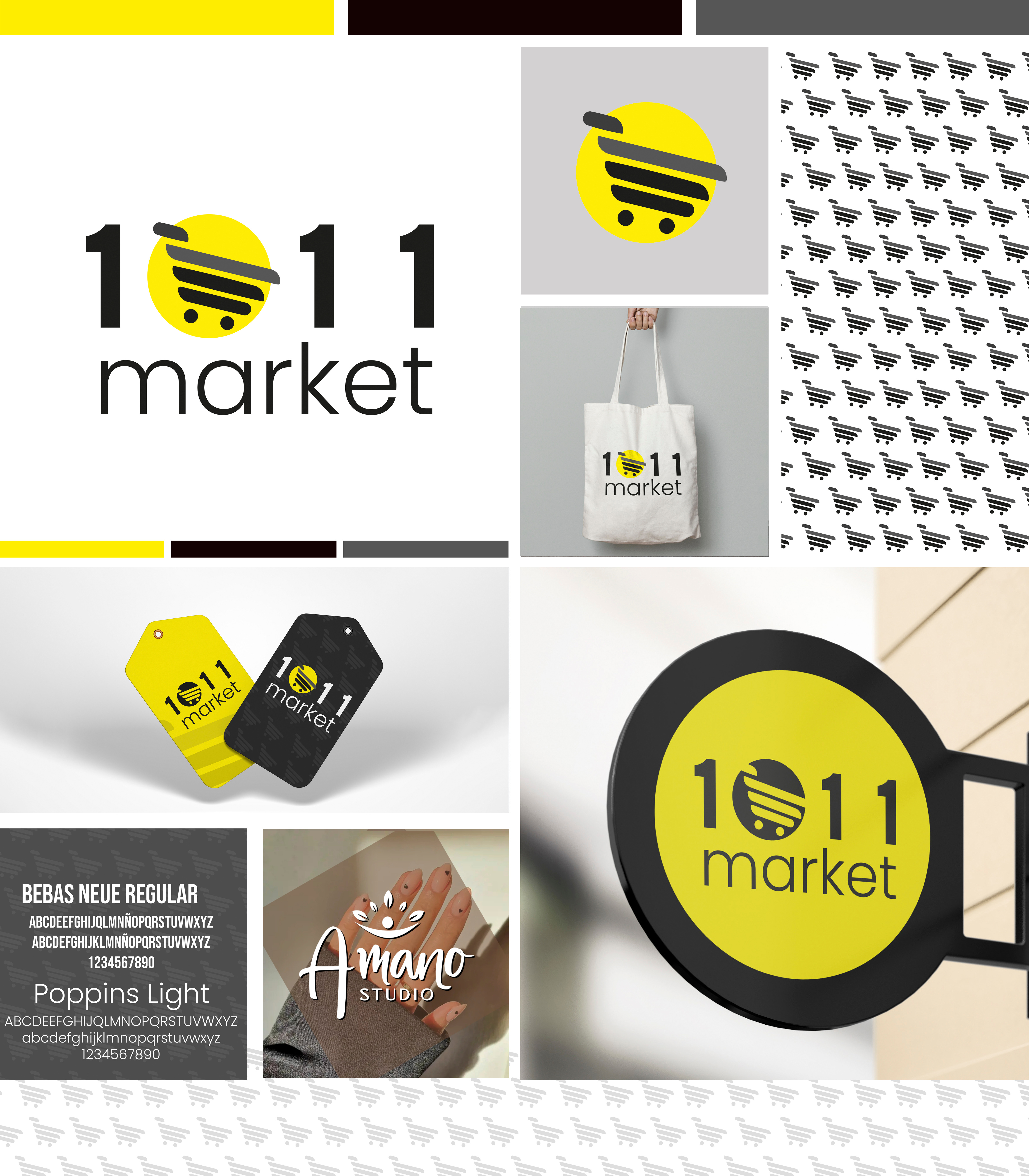 Logo para 1011 market e;aborado en Illustrator branding design graphic design logo typography vector