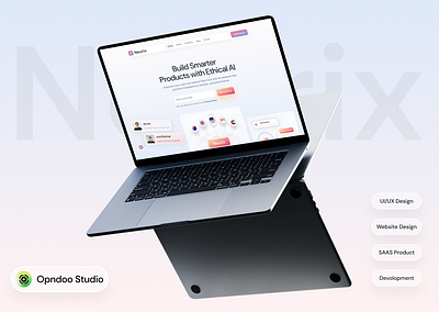 Neurix – Ethical AI SaaS Website | Responsive | UIUX interface product service startup ui ux web