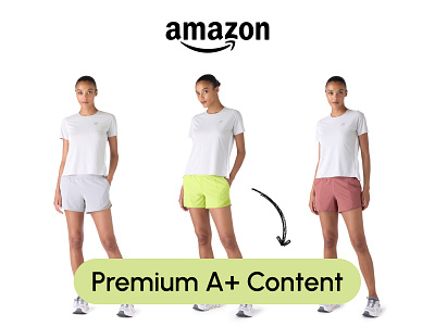 Women's Active Shorts - Amazon Premium A+ Content amazon amazon a content