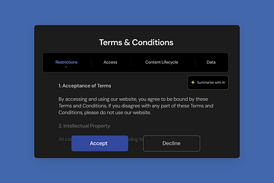 Daily UI 86 - Agree to terms dailyui design figma product design ui ux