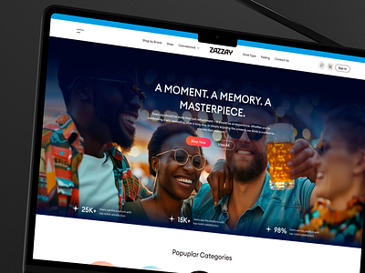 Zazzay Drinking Landing page bevrageuie cardlayout cleanui cocktaildesign colorfului dribbblepopular drinksecommerce ecommerceui gradientdesign landingpagedesign productpageui productshowcase responsiveui thcdrinks uiuxdesign uiuxinspirationgn userinterfacedesign vibrantcolors webdesign