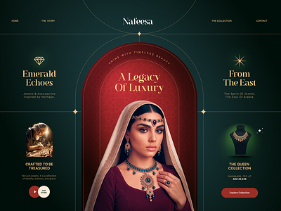 Nafeesa – Luxury Arabian Jewelry website arabian branding jewwelry luxury ui ux website