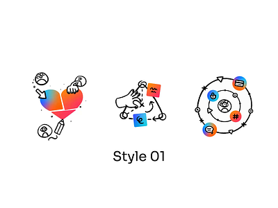Style Tests community credit card draw eye gif hand illustration share stroke team